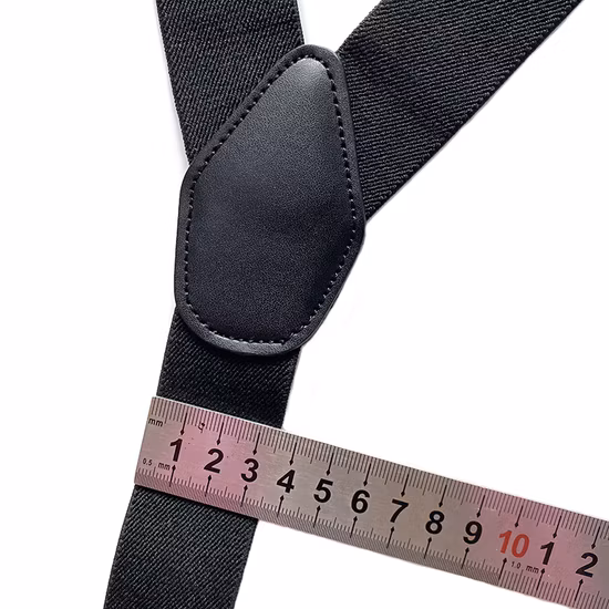Atacado X Back 3,5 Cm Calças de Couro com Botão Suspensório Elástico Suspensório Masculino