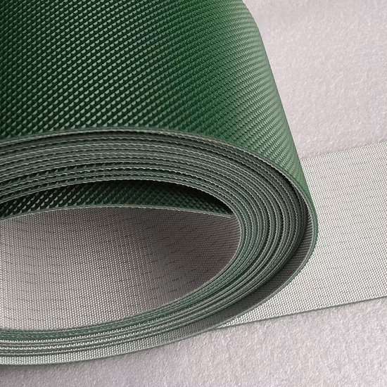 Correia transportadora de PVC com padrão de diamante