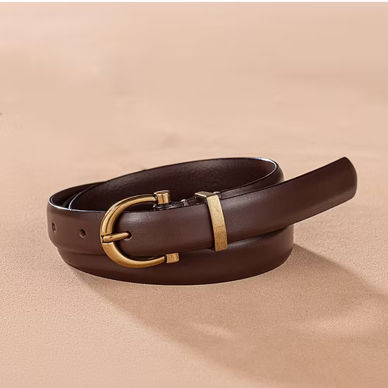Cinto feminino couro genuíno elegante cinto feminino de alta qualidade elegante
